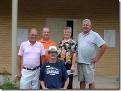 Harry, Glen, Miriam, Walter and Troy seated.